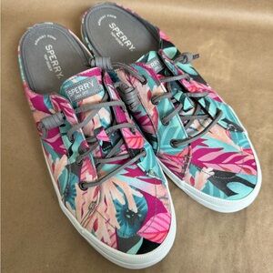 Sperry Top Sider Crest Vibe Floral Mule Sneaker. Size 11